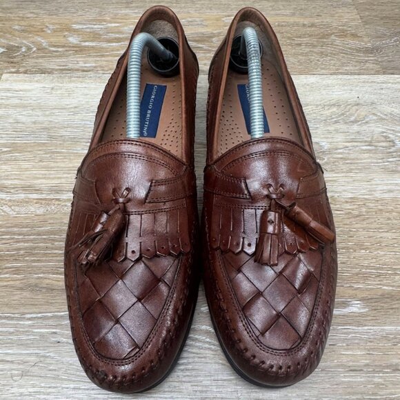 Georgio Brutini Naples Brown Leather Loafers Men's Size 10 - Picture 2 of 7